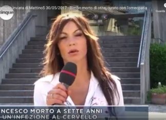 BIMBO MORTO PER UN’OTITE: MATTINO 5 ANGELA CAMUSO INVIATA SUL POSTO
