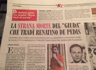LA STRANA MORTE DEL BANDITO CHE TRADI’ RENATINO DE PEDIS_ ANGELA CAMUSO su IL FATTO QUOTIDIANO
