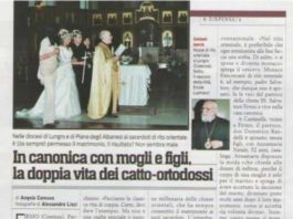 CELIBATO DEI PRETI: GIA’ SUCCEDEVA E ANCORA SUCCEDE IN CALABRIA, Angela Camuso su Il Venerdì di Repubblica