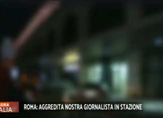 AGGRESSIONE AD ANGELA CAMUSO E A DUE CAMERAMEN ALLA STAZIONE TERMINI