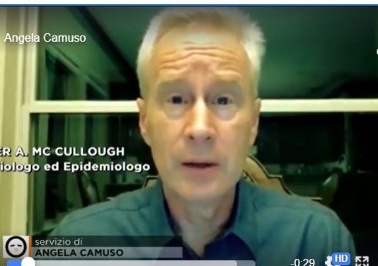 “LA GENTE DOVRA’ PRENDERE LA SITUAZIONE IN MANO. IL COVID E’ CURABILE PRECOCEMENTE” COSI’ PETER MCCUOOLUGH, SCIENZIATO DI FAMA INTERNZONALE