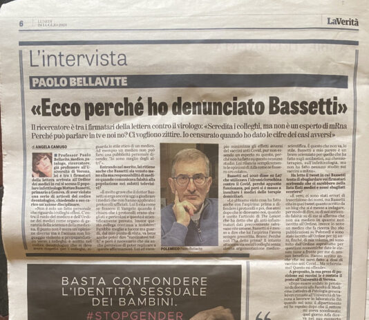 MATTEO BASSETTI DENUNCIATO, IL PROF BELLAVITE SPIEGA PERCHE’