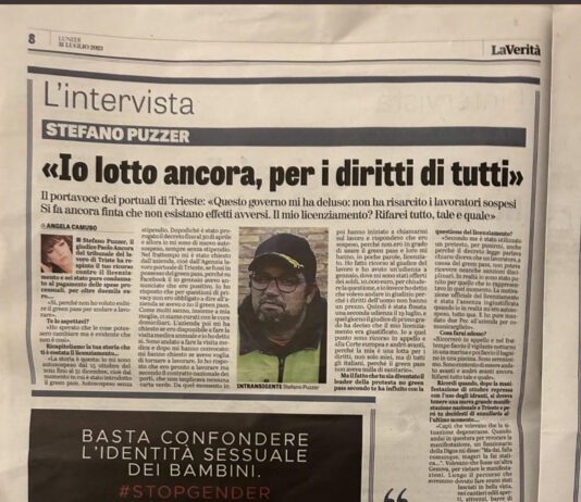 STEFANO PUZZER: “IL GOVERNO MELONI PORTA AVANTI L’AGENDA DRAGHI